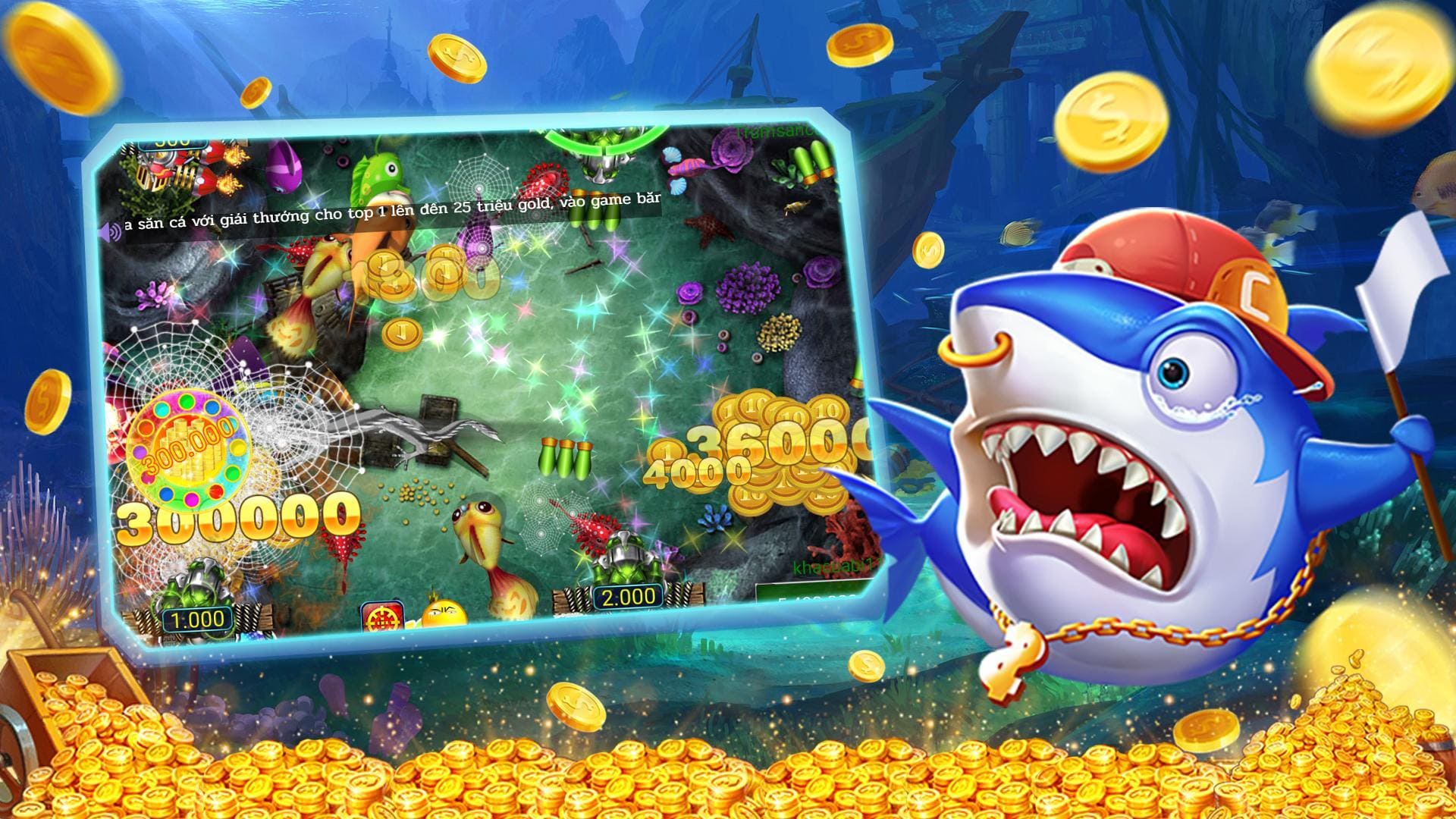 Focused Player Hitting Boss Fish On BAJIBAGH Casino Happy Fishing Game